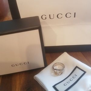 Gucci Women's Sterling Silver Double-G Ring